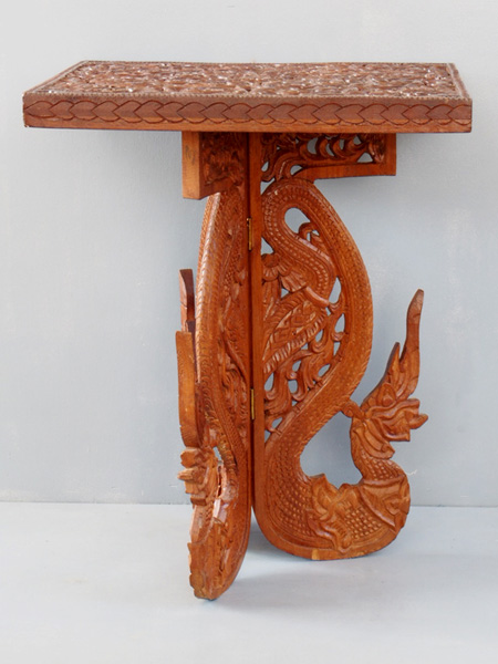 アジア家具木彫折りたたみ式テーブル2