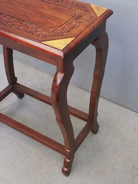インド彫角茶テーブル5