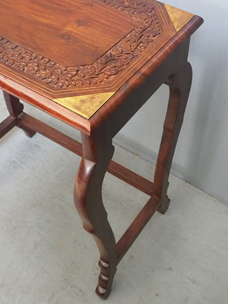 インド彫角茶テーブル5
