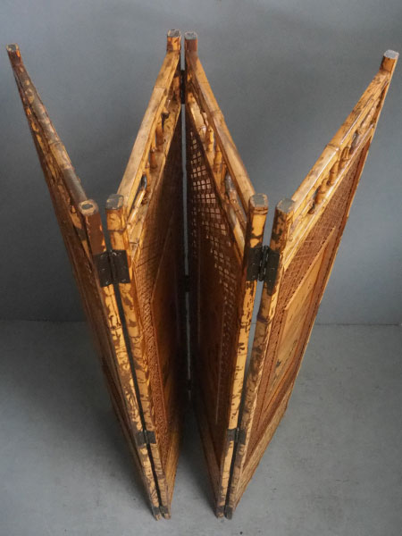 竹製4枚折屏風4