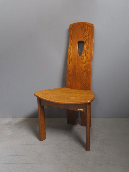 松本工芸楢材角椅子