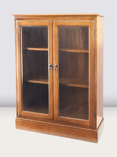 楢材面取硝子入本箱 - アンティーク山本商店