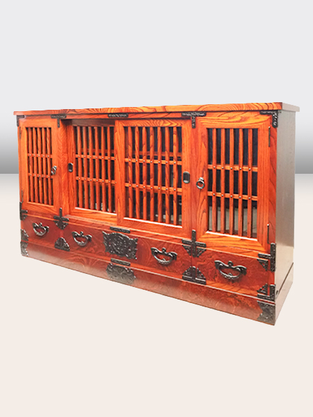 岩谷堂製﨔材横長民芸箪笥（藤里木工製・作名入） - アンティーク山本商店