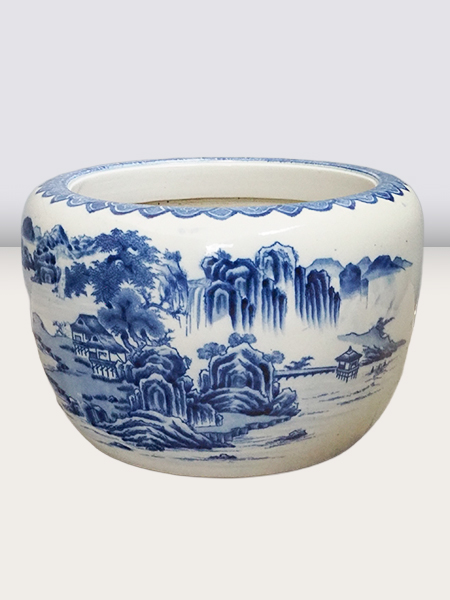 瀬戸焼　織部手炙火鉢一対　15cm　幕末～明治期 瀬戸火鉢 | アンティーク山本商店